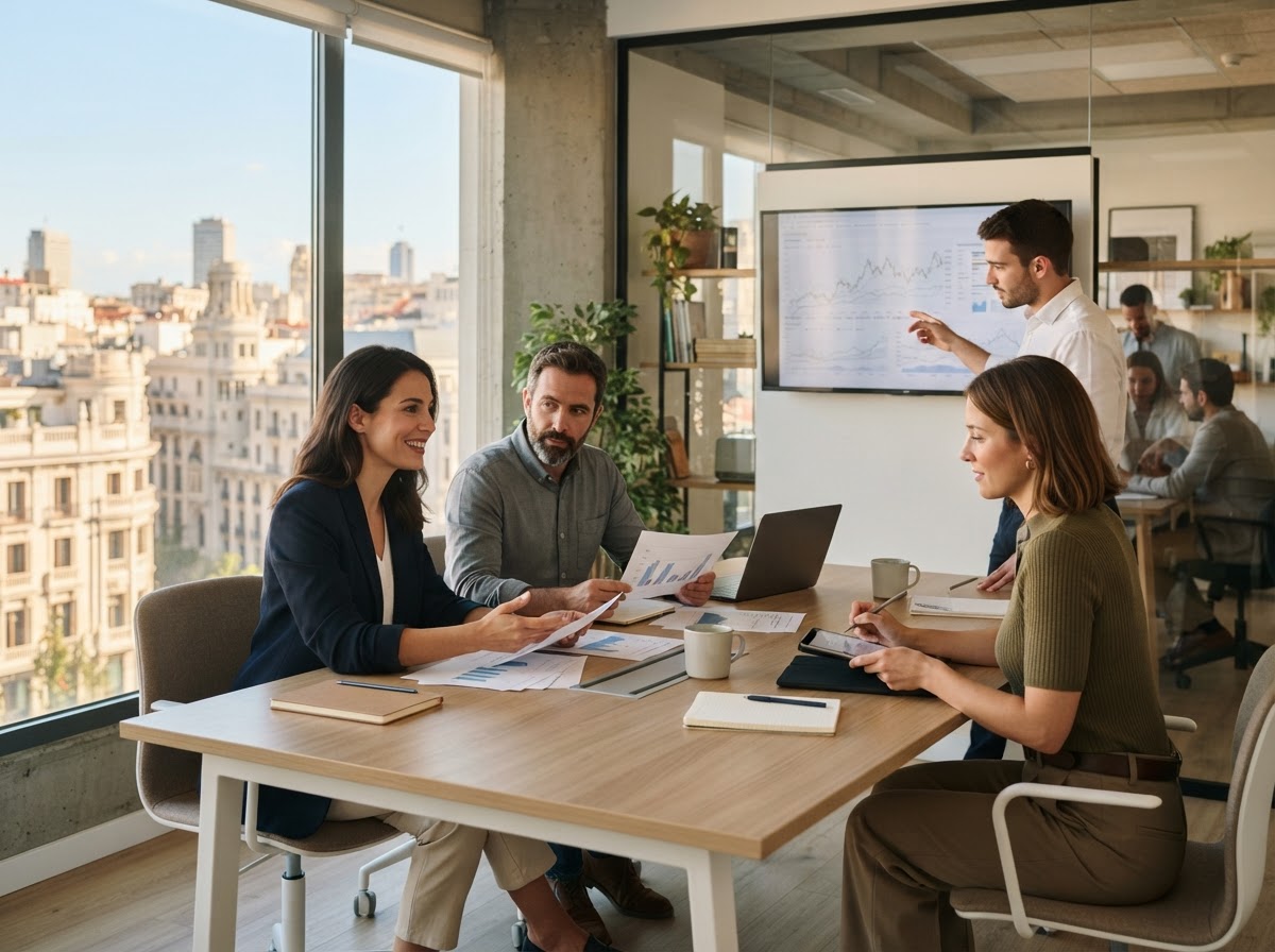 Horizonta Capital - equipo revisando modelos predictivos de análisis de riesgo
